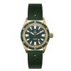 Montre Yema Skin Diver Slim Bronze CMM.20 39 mm Automatique Cadran Vert Bracelet Cuir