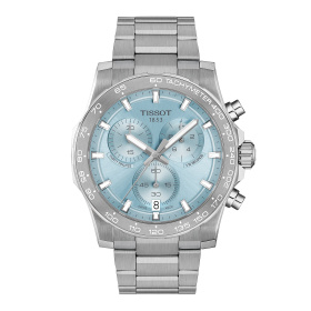 Montre Tissot Supersport Chrono 42 mm Quartz Cadran Bleu Glacier Bracelet Acier