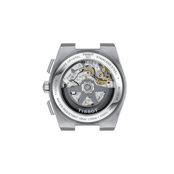 Montre Tissot PRX 42 mm Automatique Chronographe Cadran Bleu Dégradé Bracelet Acier
