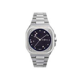 Montre Bell & Ross BR-05 36 mm Blue Diamond Eagle Lunette Sertie Bracelet Acier