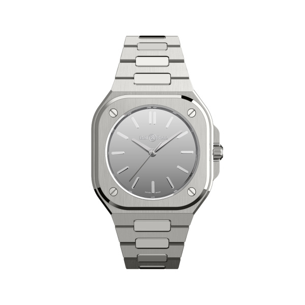 Montre Bell & Ross BR-05 Grey Mirror Steel 40 mm Cadran Miroir Bracelet Acier