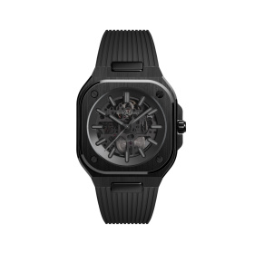 Montre Bell & Ross BR-05 Skeleton Phantom 41 mm Céramique Bracelet Caoutchouc