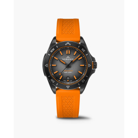 Montre NORQAIN Adventure NEVEREST 40 mm DLC Noir Bracelet Caoutchouc Orange Édition Limitée