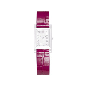 Bracelet Herbelin Antarès Cuir Rose Façon Croco