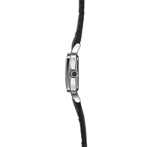 Montre Herbelin Luna Mini 20 mm Quartz 54 Diamants Cuir Noir
