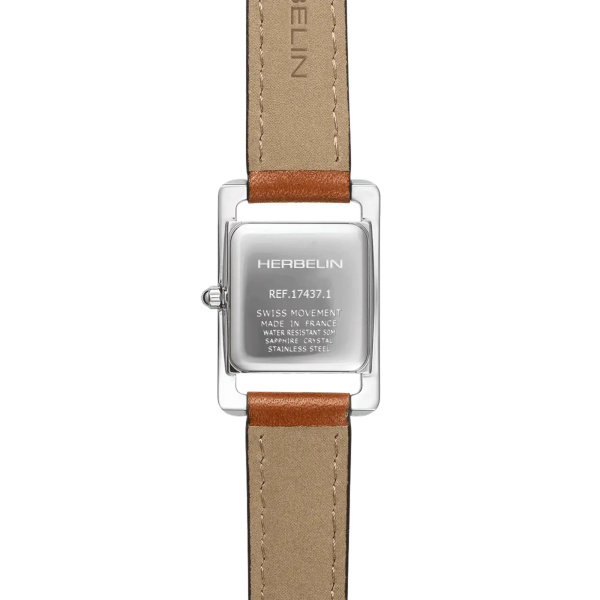 Montre Herbelin Ve Avenue 19 mm Quartz Cadran Argent Brossé Cuir Brun