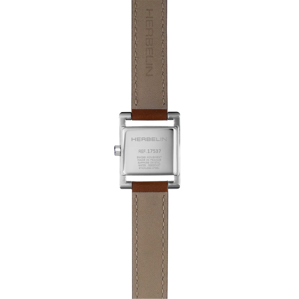 Montre Herbelin Ve Avenue 19 mm Quartz Cadran Blanc Laqué Cuir Camel