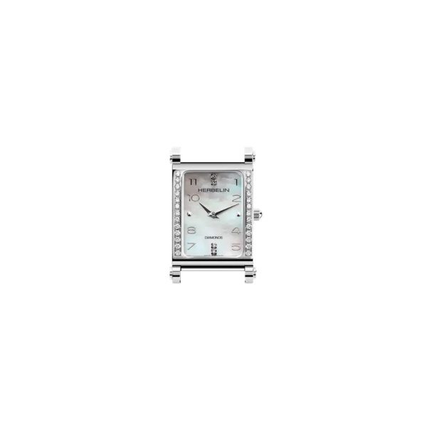 Boîtier Herbelin Antarès Galbé Nacre et Diamants 24 x 19 mm