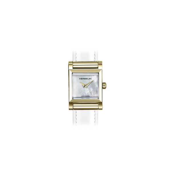 Boîtier Herbelin Antarès Carré Nacre PVD Or Jaune 19,4 mm
