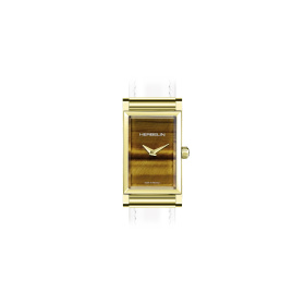 Boîtier Herbelin Antarès Rectangle Doré Œil de Tigre 27 x 19 mm