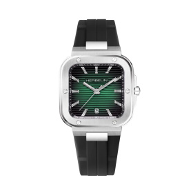 Montre Herbelin Cap Camarat Square 39 mm Quartz Cadran Vert Bracelet Caoutchouc