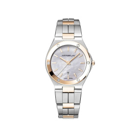 Montre Herbelin Cap Camarat 33 mm Quartz Bicolore Or Rose Cadran Nacre Blanche