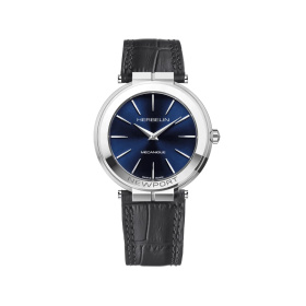 Montre Herbelin Newport Slim 42 mm Mécanique Cadran Bleu Bracelet Cuir