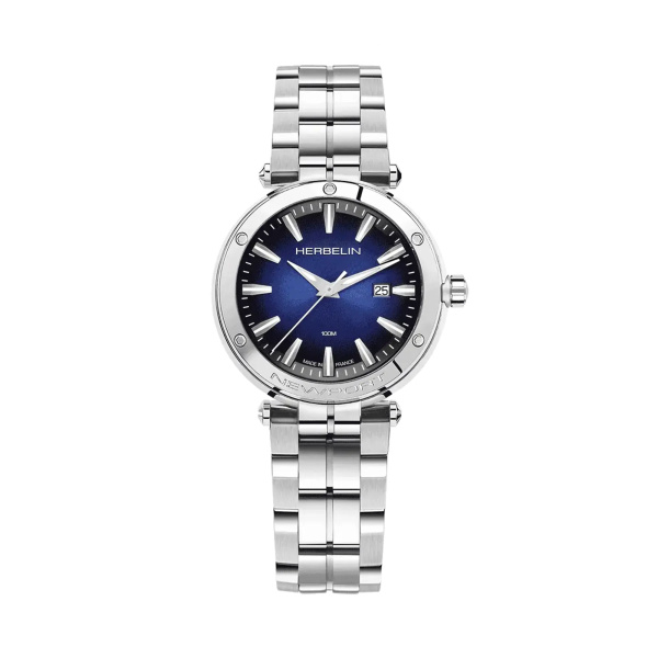 Montre Herbelin Newport 34,5 mm Quartz Date Cadran Bleu Bracelet Acier