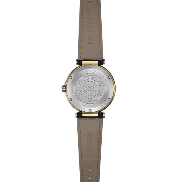 Montre Herbelin Newport 35 mm Quartz Petite Seconde Cadran Bleu Bracelet Cuir