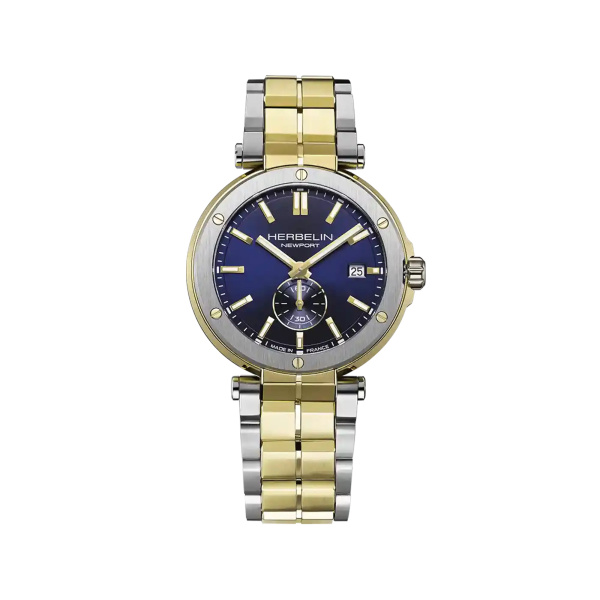 Montre Herbelin Newport 40,5 mm Quartz Petite Seconde Cadran Bleu Bicolore