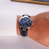 Montre Herbelin Newport 40,5 mm Chronographe Cadran Bleu Bracelet Textile