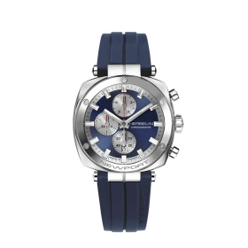 Montre Herbelin Newport Héritage 42 mm Chronographe Cadran Bleu Bracelet Caoutchouc