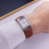 Montre Herbelin Art Déco 1925's 27 mm Quartz Cadran Argent Soleillé Cuir Camel
