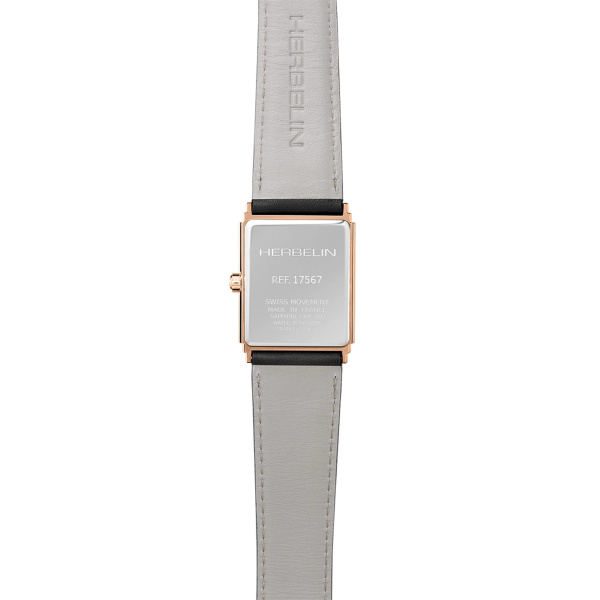 Montre Herbelin Art Déco 1925's 27 mm Quartz PVD Or Rose Cadran Anthracite