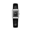 Montre Herbelin Art Déco 1925's 22 mm Quartz Cadran Noir Laqué Acier Cuir Lézard
