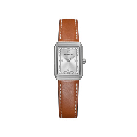 Montre Herbelin Art Déco 1925's 22 mm Quartz Cadran Argent Soleillé Cuir Camel