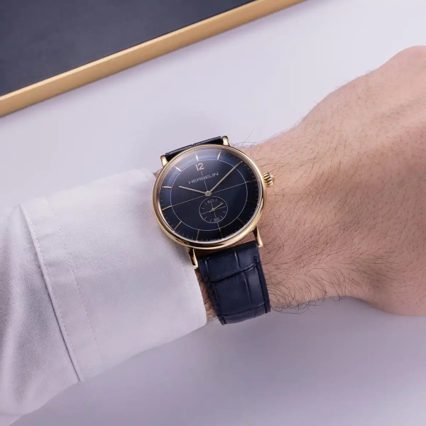 Montre Herbelin Inspiration Petite Seconde 40 mm PVD Or Jaune Cadran Bleu