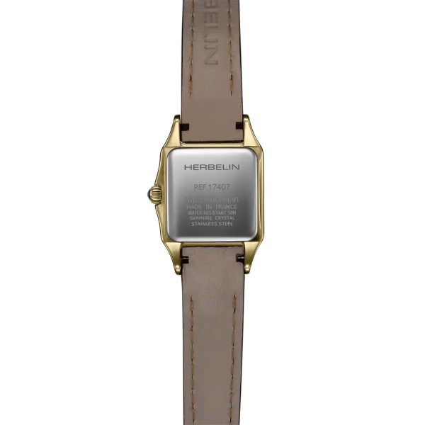 Montre Herbelin Luna Mini 20 mm PVD Or Jaune Cuir Camel