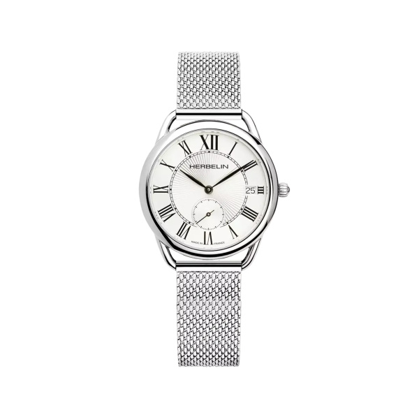 Montre Herbelin Équinoxe Petite Seconde 34 mm Maille Milanaise