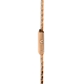 Montre Herbelin Octogône Rectangle Nacre Noire PVD Or Rose Chevrons 20,4 mm