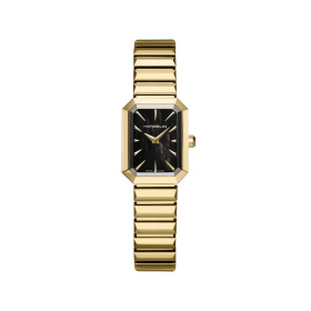 Montre Herbelin Octogône Nacre Noire PVD Or Jaune 20,4 mm