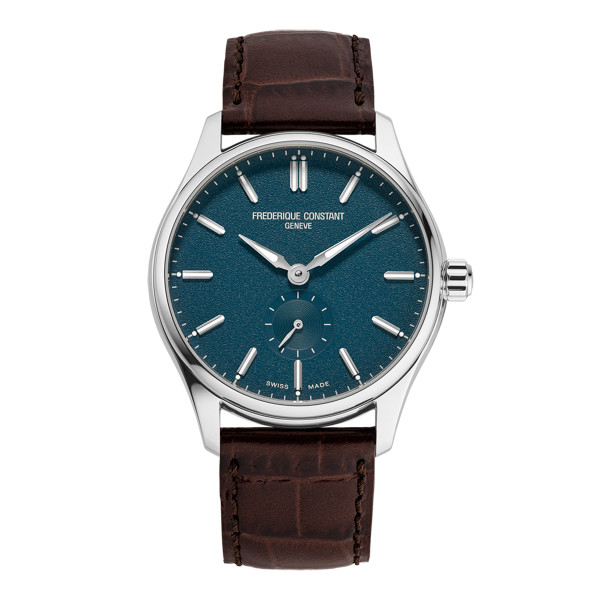 Montre Frederique Constant Classics Index Small Seconds Automatic 39 mm Cadran Bleu Bracelet Cuir