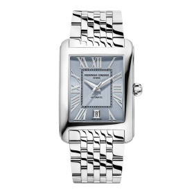 Montre Frederique Constant Classics Carrée Automatic 42,3 x 30 mm Cadran Bleu Clair Bracelet Acier