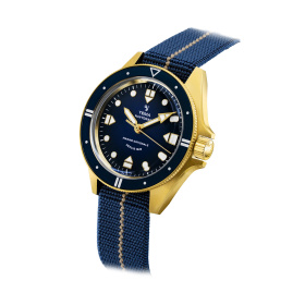 Montre Yema Navygraf Marine Nationale 400e Anniversaire 39 mm Cadran Bleu