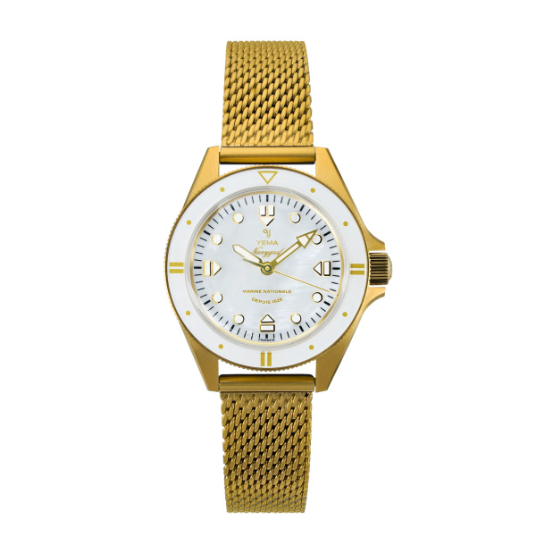 Montre Yema Navygraf Marine Nationale 400e Anniversaire 34 mm Cadran Nacre