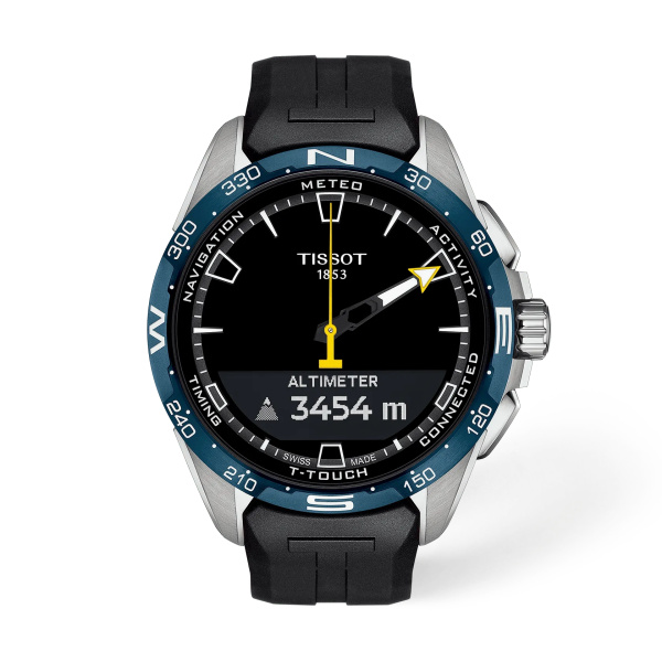 Montre Tissot T-Touch Connect Solar Jungfraubahn 47,5 mm Titane Lunette Bleue