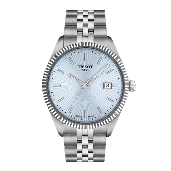 Montre Tissot Ballade 40 mm Quartz Cadran Bleu Glacier Bracelet Acier