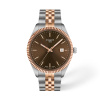Montre Tissot Ballade 40 mm Quartz Cadran Brun Bicolore Ton Or Rose