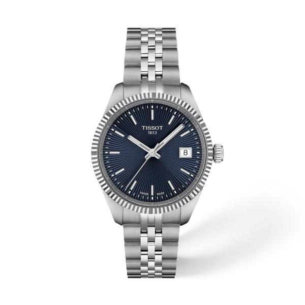 Montre Tissot Ballade 34 mm Quartz Cadran Bleu Bracelet Acier