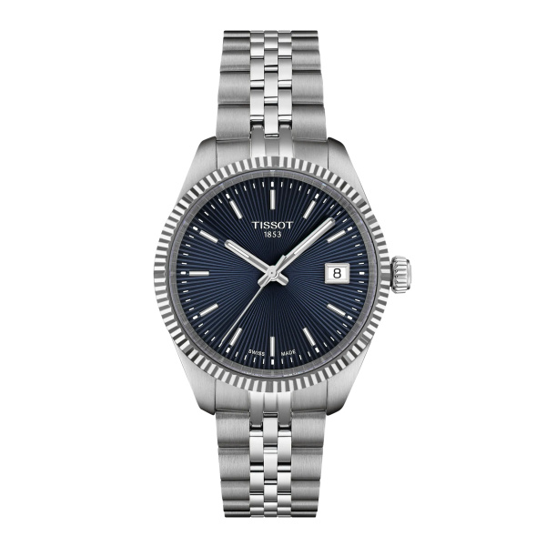 Montre Tissot Ballade 34 mm Quartz Cadran Bleu Bracelet Acier