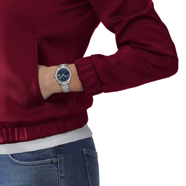 Montre Tissot Ballade 34 mm Quartz Cadran Bleu Bracelet Acier