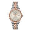 Montre Tissot Ballade 34 mm Quartz Cadran Argent Bicolore Ton Or Rose