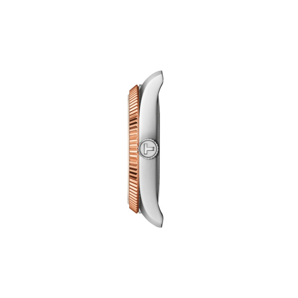 Montre Tissot Ballade 34 mm Quartz Cadran Argent Bicolore Ton Or Rose