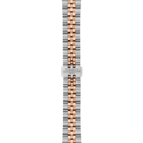 Montre Tissot Ballade 34 mm Quartz Cadran Argent Bicolore Ton Or Rose
