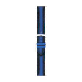 Bracelet Montre Tissot Cuir Bleu Grainé Entre-cornes 20 mm