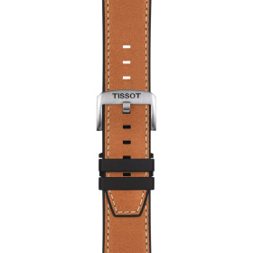 Bracelet Montre Tissot Cuir Brun et Caoutchouc Entre-cornes 23 mm T-Touch Connect Solar