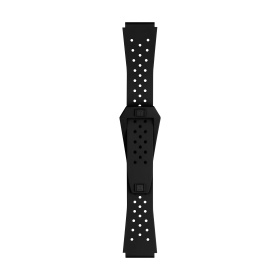 Bracelet Montre Tissot Sideral Caoutchouc Noir Perforé