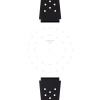 Bracelet Montre Tissot Sideral Caoutchouc Noir Perforé