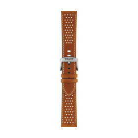 Bracelet Montre Tissot Cuir Marron Clair Grainé Entre-cornes 22 mm
