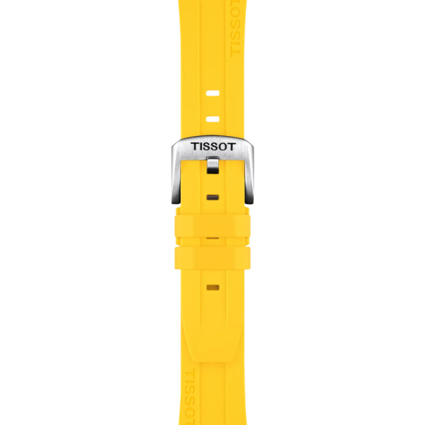 Bracelet Montre Tissot Silicone Jaune Entre-cornes 20 mm